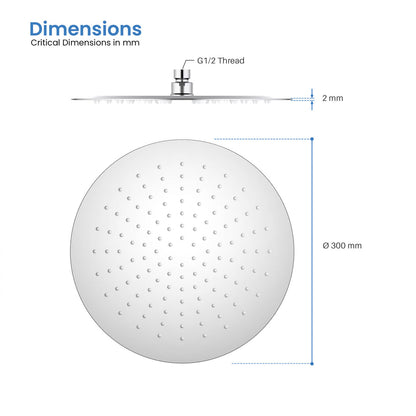 Round Sus304 shower head SHA1202
