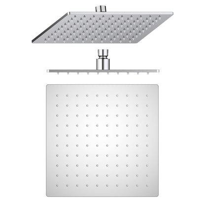 SHB1001 chrome rain shower head with brass swivel joint