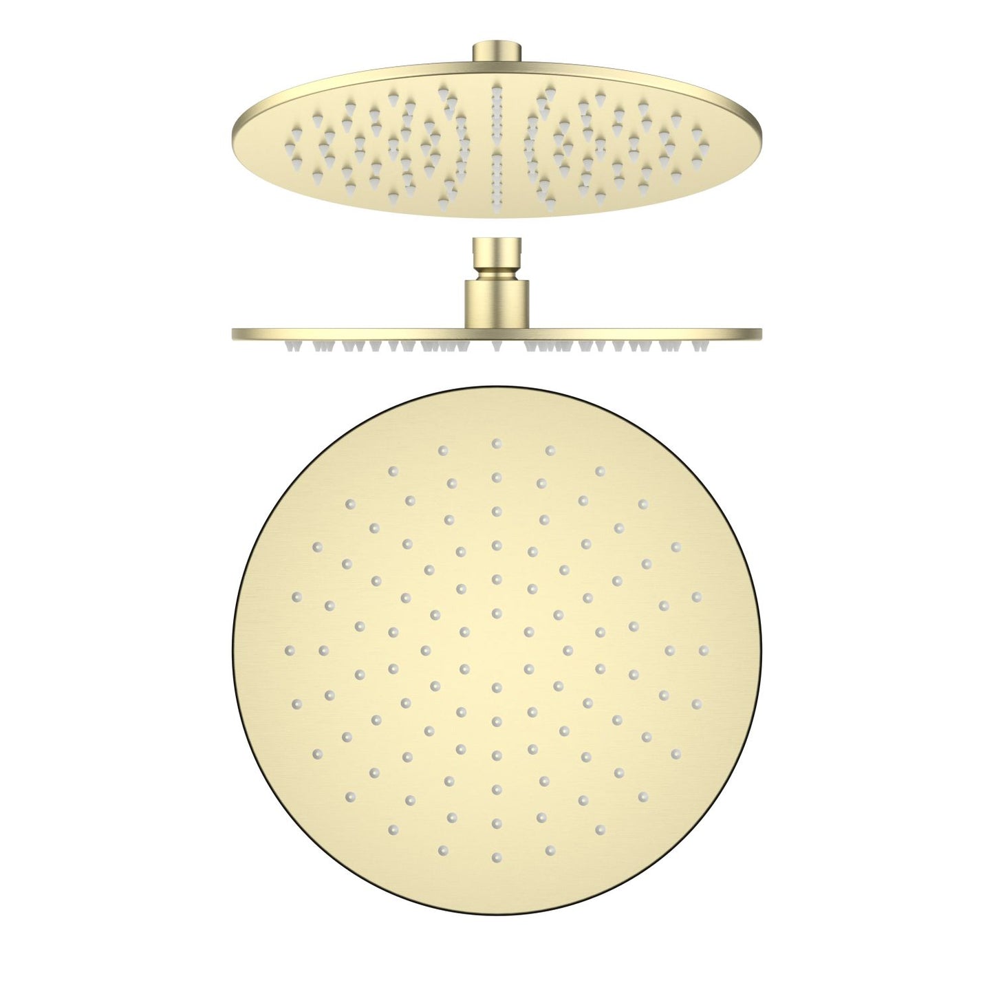 Round overhead shower head with easy-clean TPR nozzles