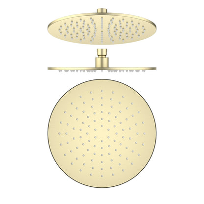 Round overhead shower head with easy-clean TPR nozzles