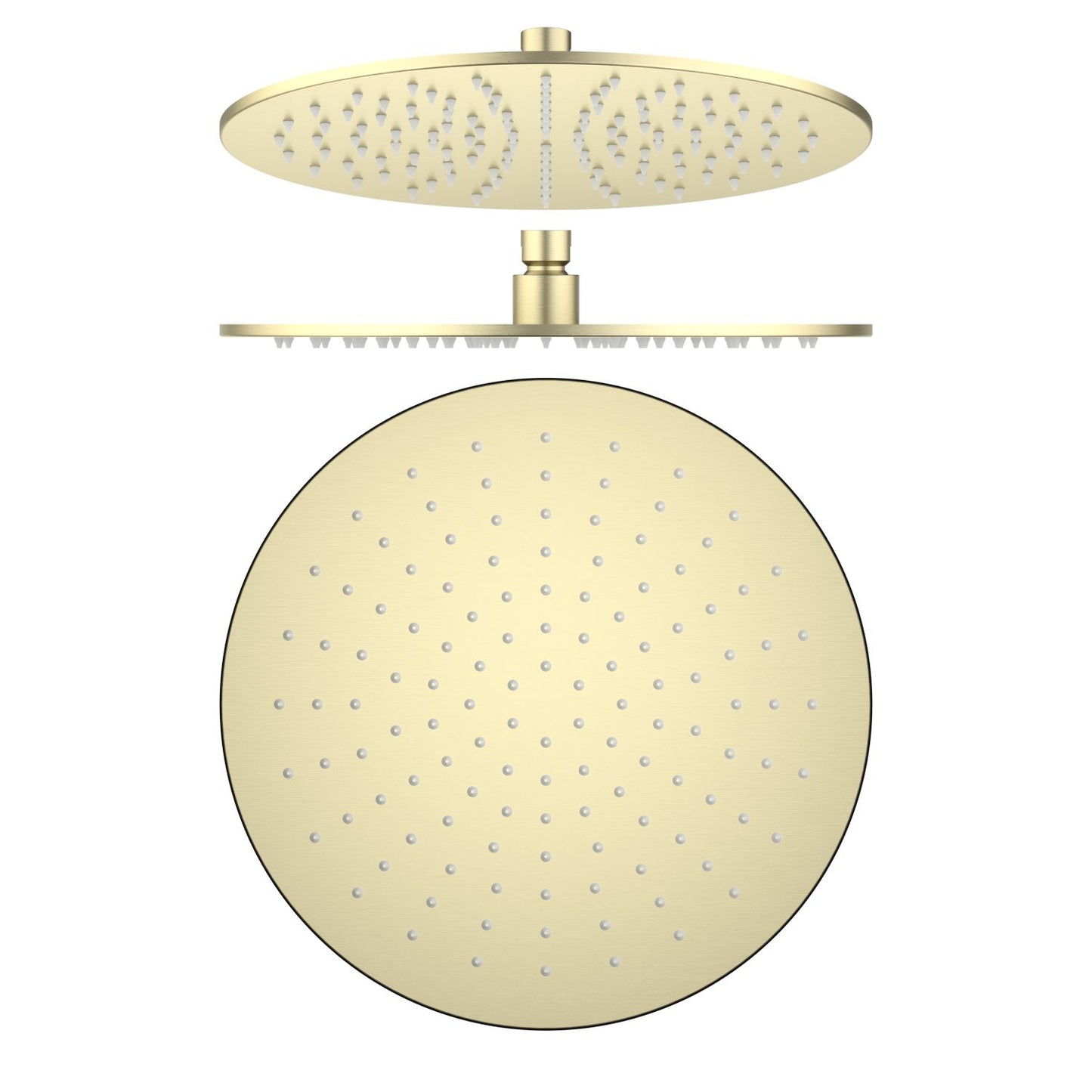 Large round overhead shower head with easy-clean TPR nozzles