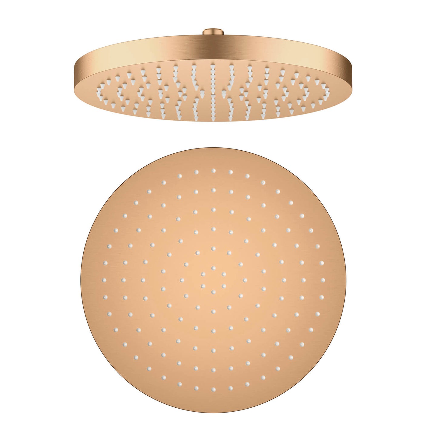 SHC1202 Brushed Rose Gold rain shower head with brass swivel joint