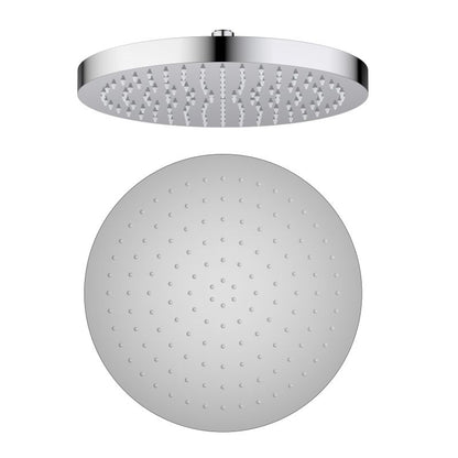 Round overhead shower head with easy-clean TPR nozzl