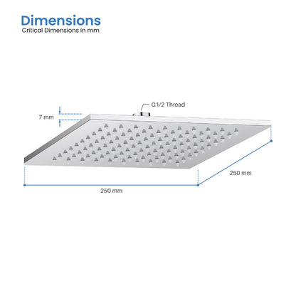 Square Sus304 shower head SHD1001