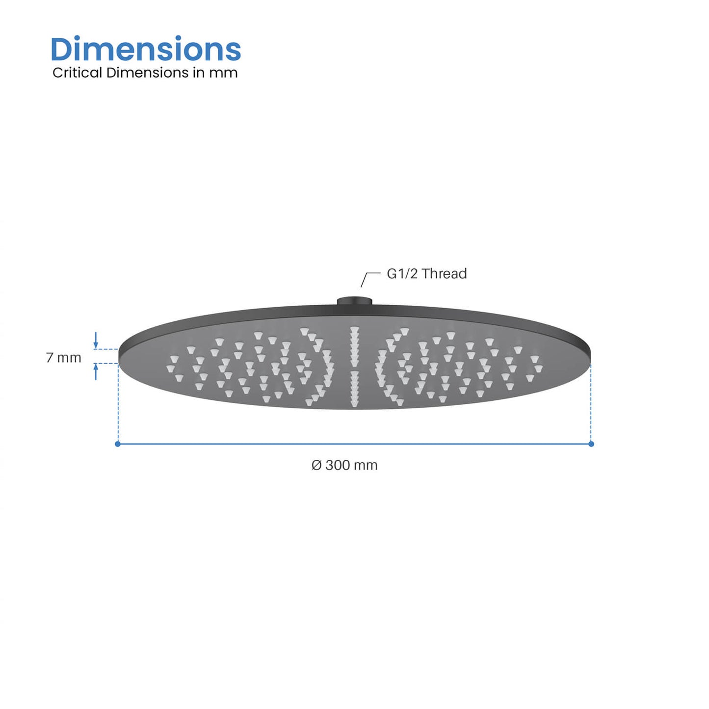 Round Sus304 shower head SHD1202