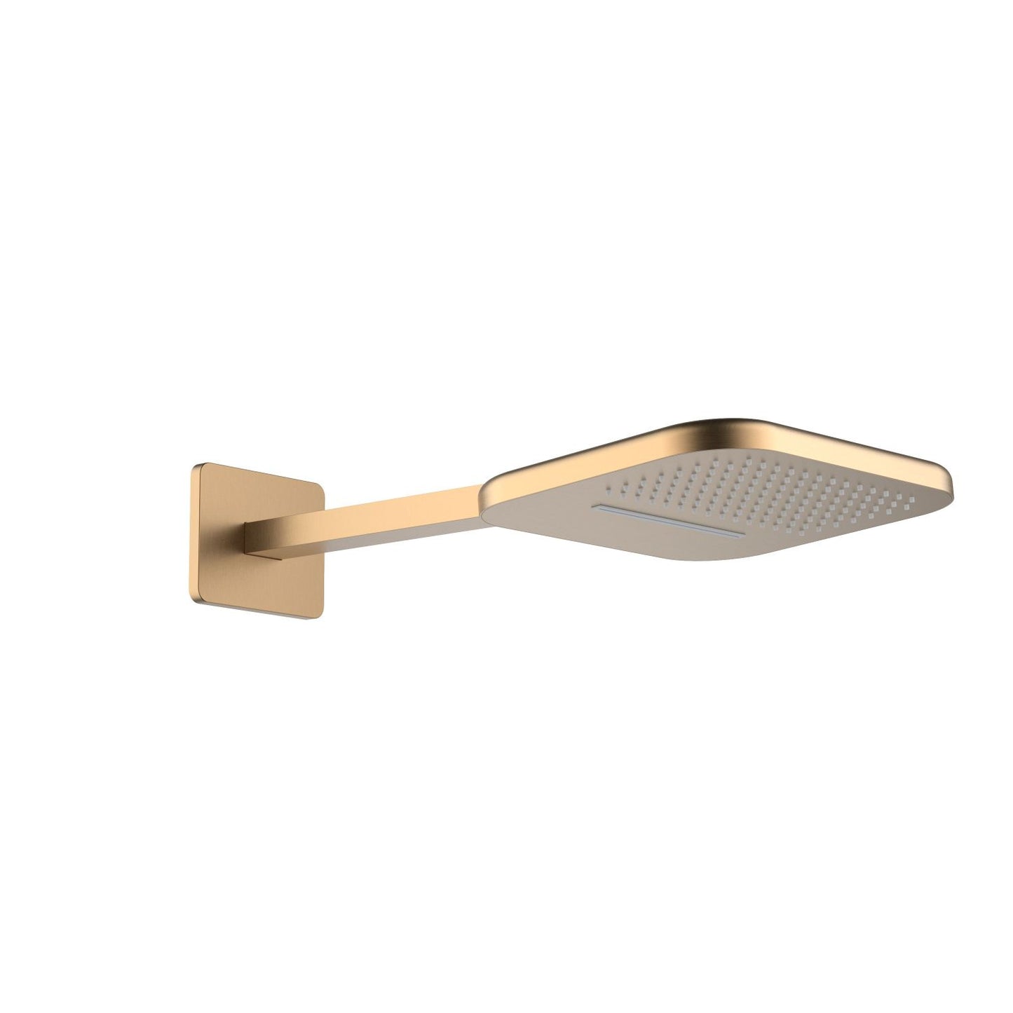 Solid Brass 2-Function Wall-Mounted Shower Head with Rain and Waterfall SHG1001