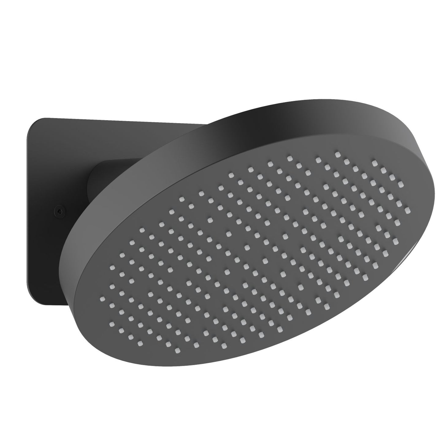Adjustable overhead shower head with brass swivel joint