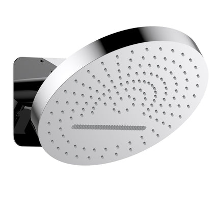 SUS304 2-Function Round Shower Head with Rain and Oscillating Spray SHG1202