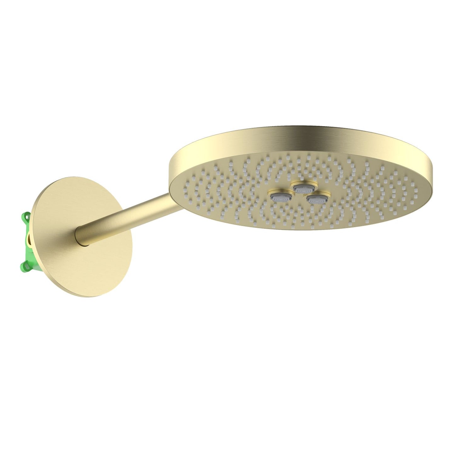 Solid Brass 2-Function Round Shower Head with Rain and Aerated Stream SHG1204