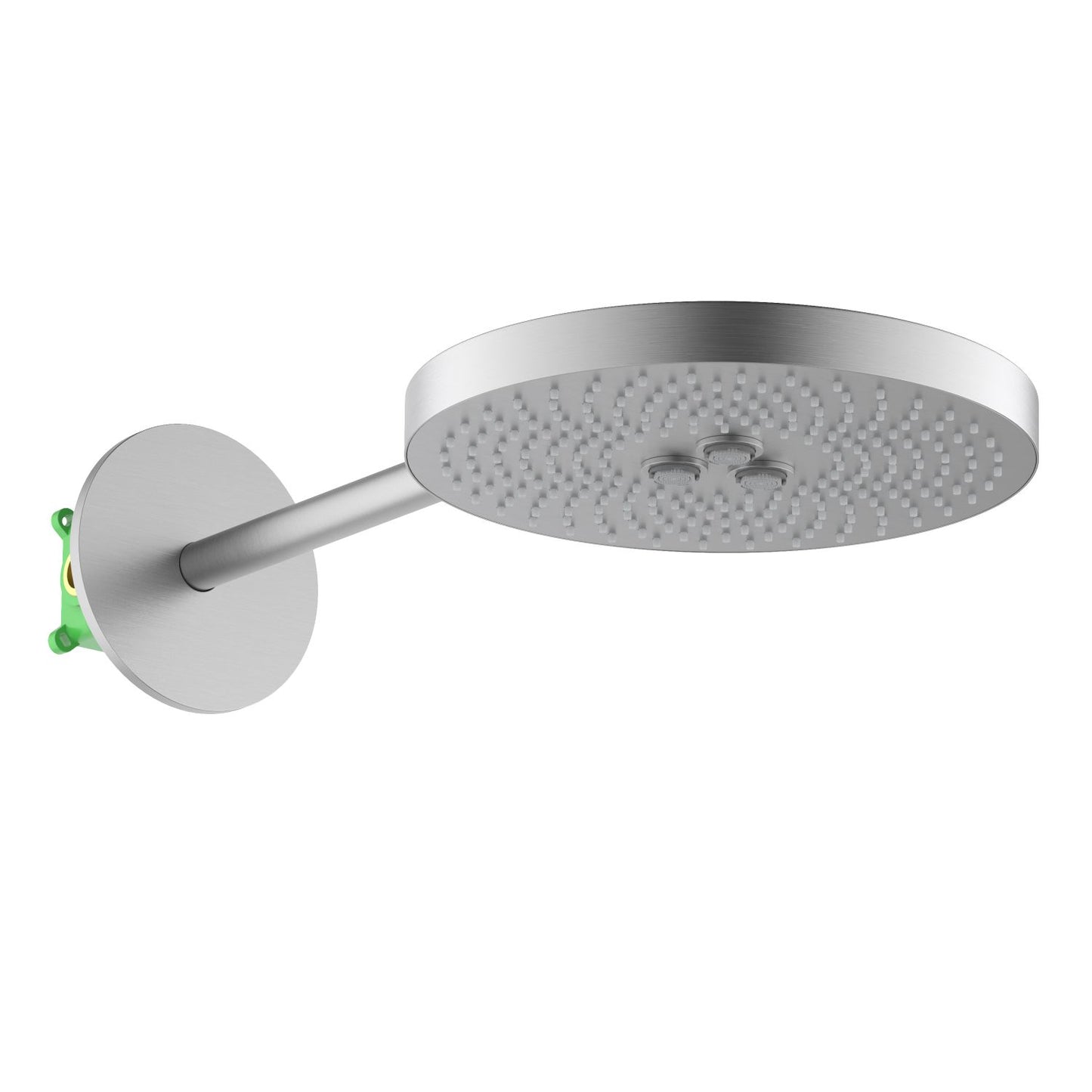 Solid Brass 2-Function Round Shower Head with Rain and Aerated Stream SHG1204