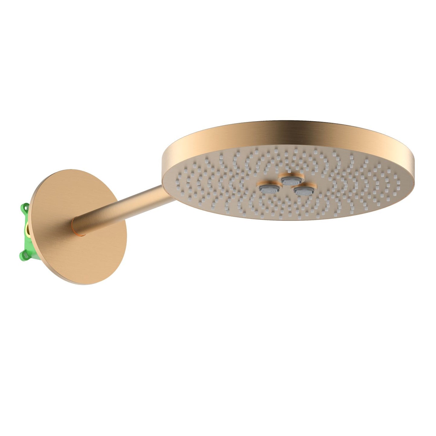 Solid Brass 2-Function Round Shower Head with Rain and Aerated Stream SHG1204