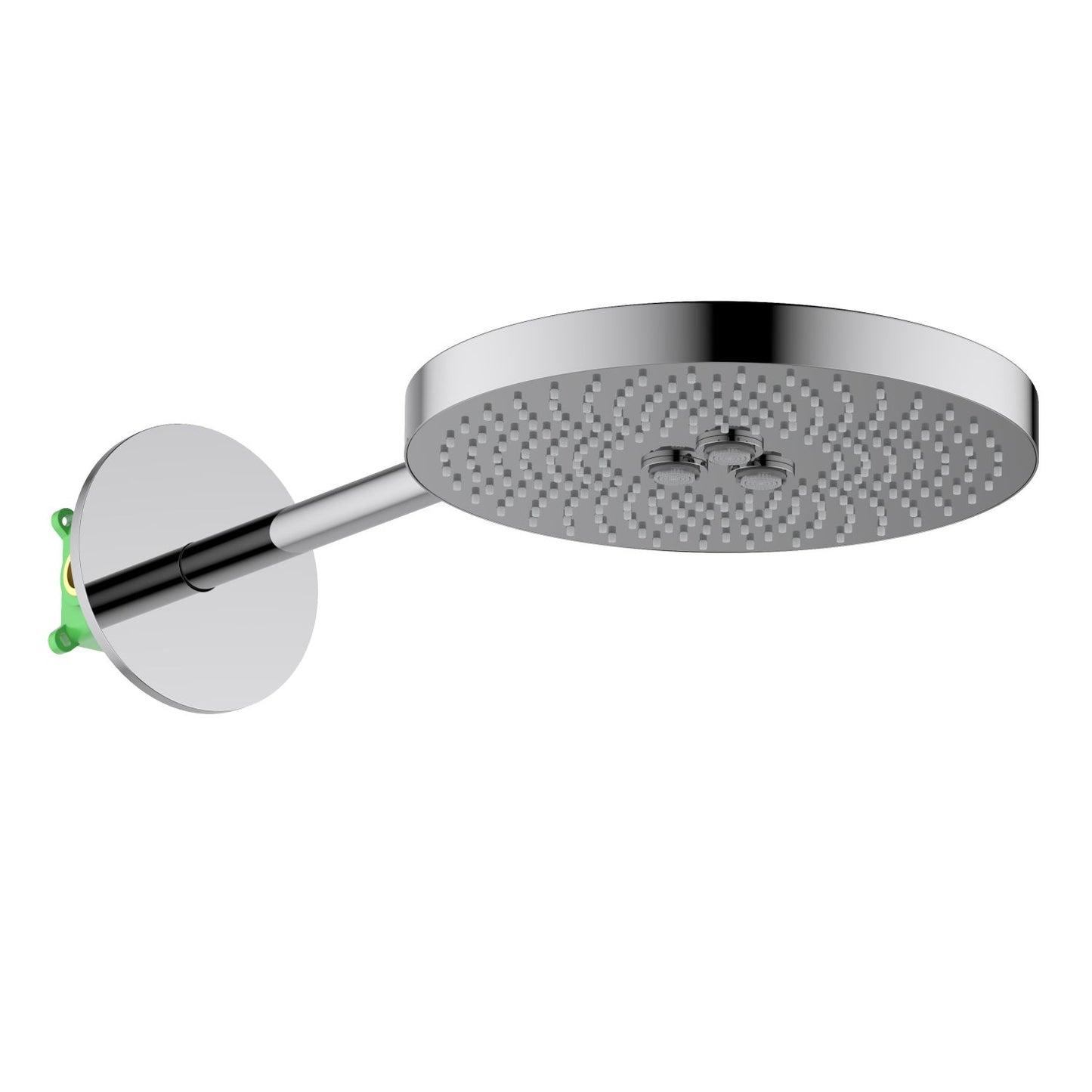 Solid Brass 2-Function Round Shower Head with Rain and Aerated Stream SHG1204