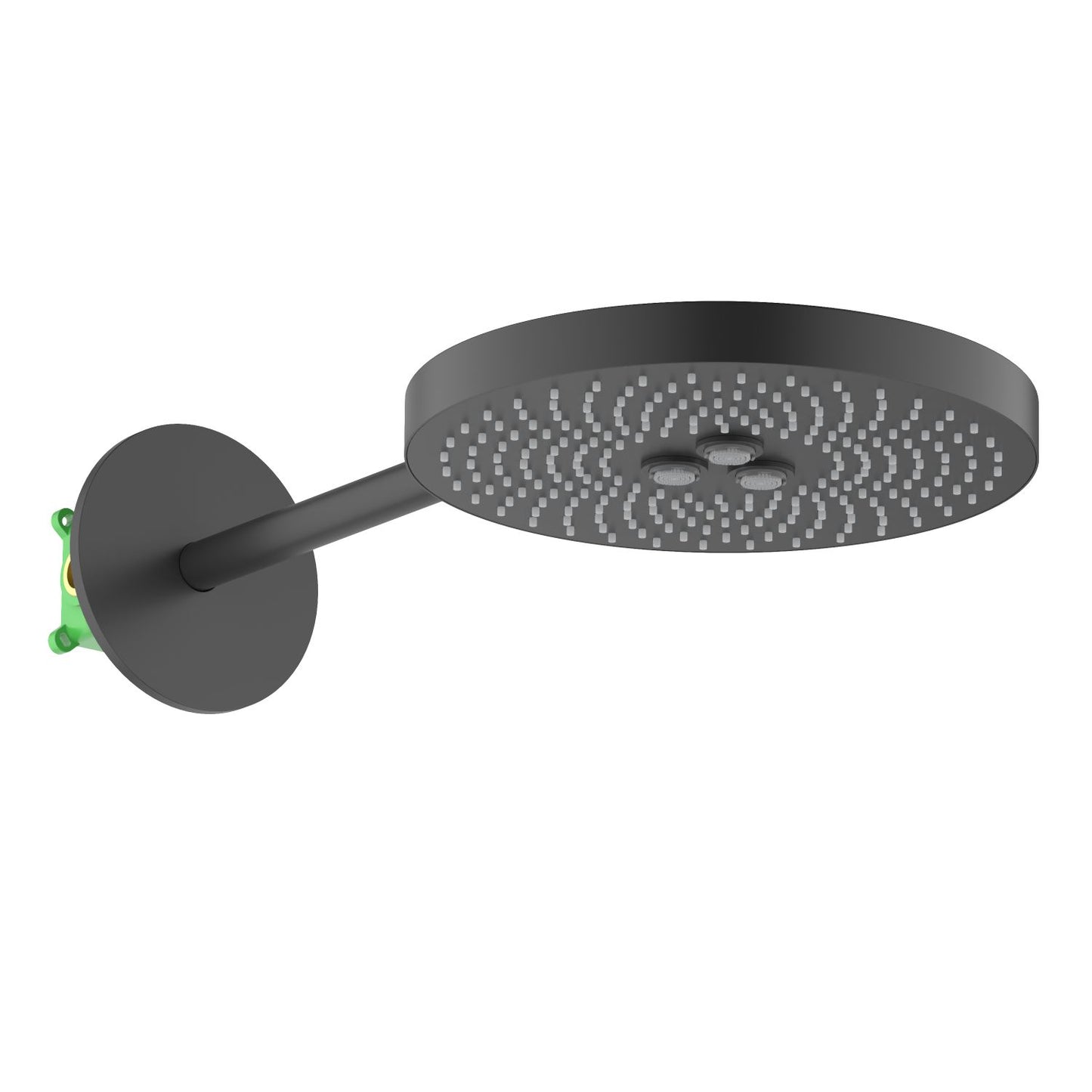 Solid Brass 2-Function Round Shower Head with Rain and Aerated Stream SHG1204