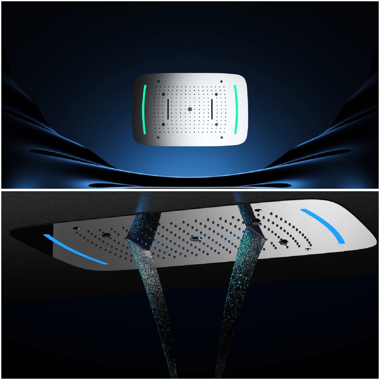 3 Way Ceiling head shower with LED light SHL2703