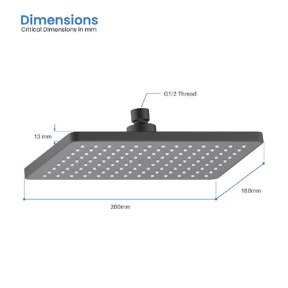Square 10 inch ABS shower head SHP1001