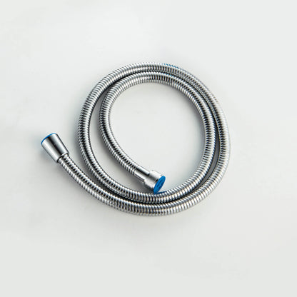 SL1202 chrome 1200 mm high-pressure stainless steel shower hose with smooth connectors in details