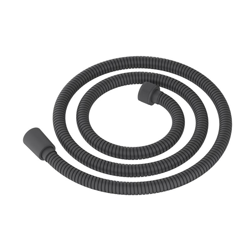 SL1202 matte black 1200 mm high-pressure stainless steel shower hose with smooth connectors