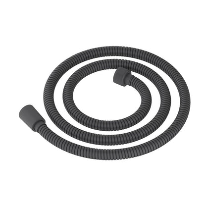 SL1202 matte black 1200 mm high-pressure stainless steel shower hose with smooth connectors
