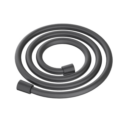 SL1503 matte black silicone anti-twist shower hose with G1/2 connections