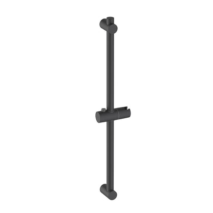SRS6501 matte black 650 mm SUS304 shower slide bar with adjustable ABS hand shower holder