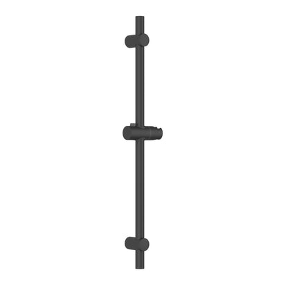 SRS7002 matte black 700 mm SUS304 shower slide rail with adjustable hand shower holder