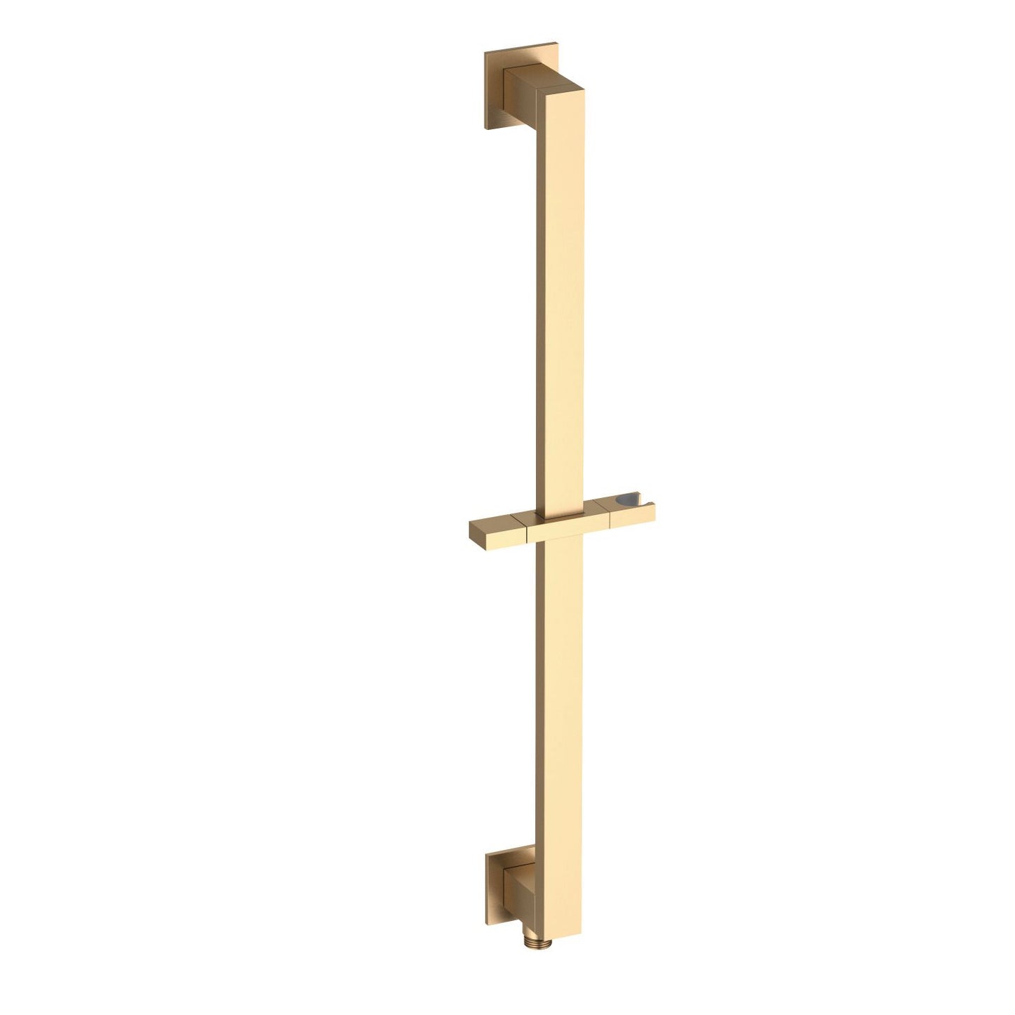 SRS7005 brushed brass square slide rail with integrated water outlet