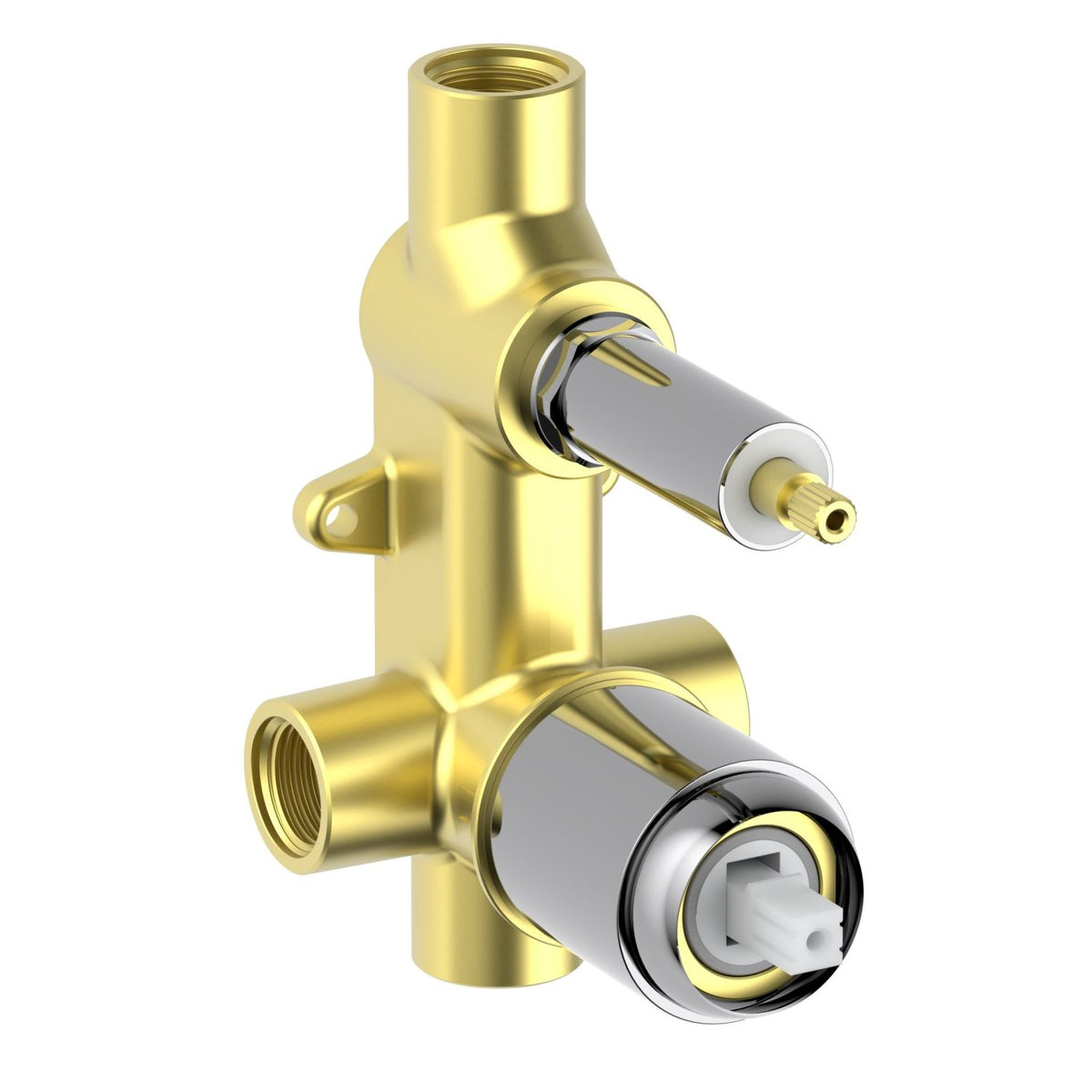 Solid Brass Valve with Ceramic Diverter