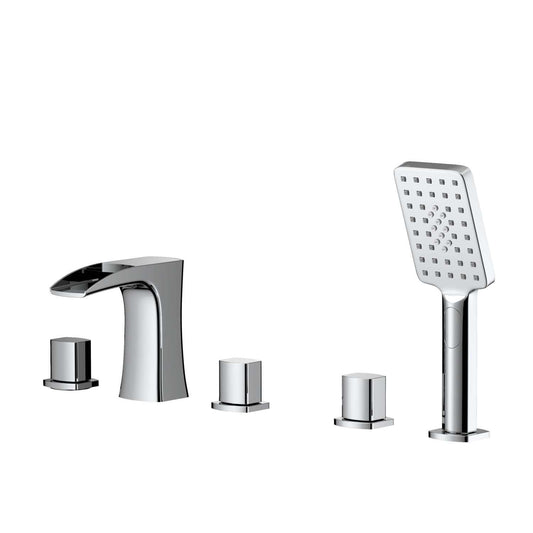 Cascade Waterfall spout 5 hole bathtub faucet TF0302015