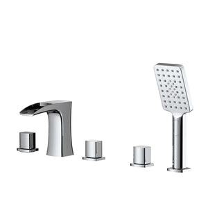 Cascade Waterfall spout 5 hole bathtub faucet TF0302015