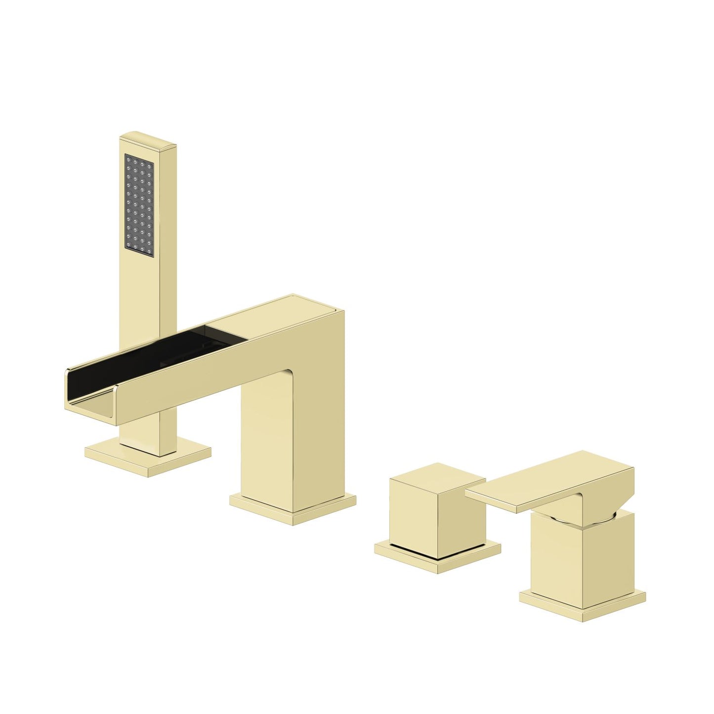 Waterfall Desk mounted 4- hole bathtub faucet with brass handshower TF0702015