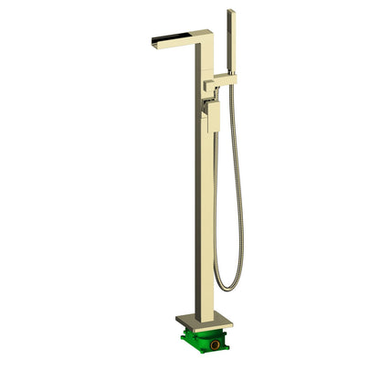 Waterfall Freestanding floor mounted bathtub faucet with installation box TF0703013