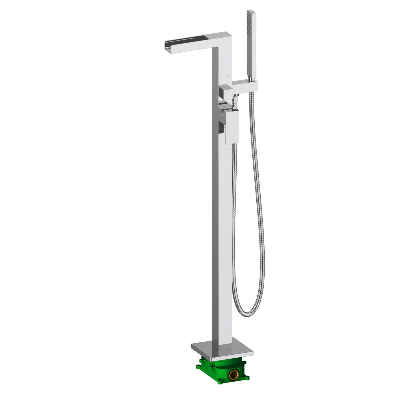 Waterfall Freestanding floor mounted bathtub faucet with installation box TF0703013