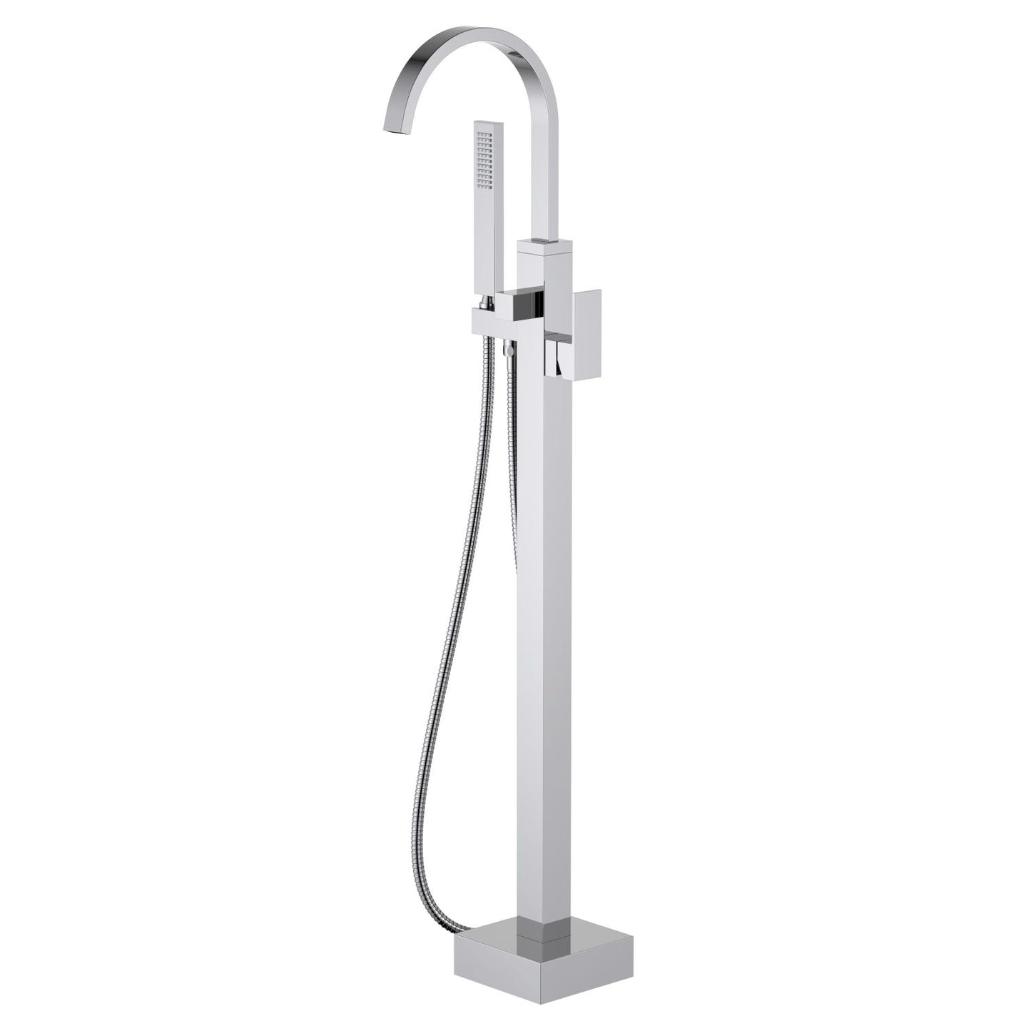 Cube Single Handle Floor Mounted Freestanding Tub Filler TF0803031