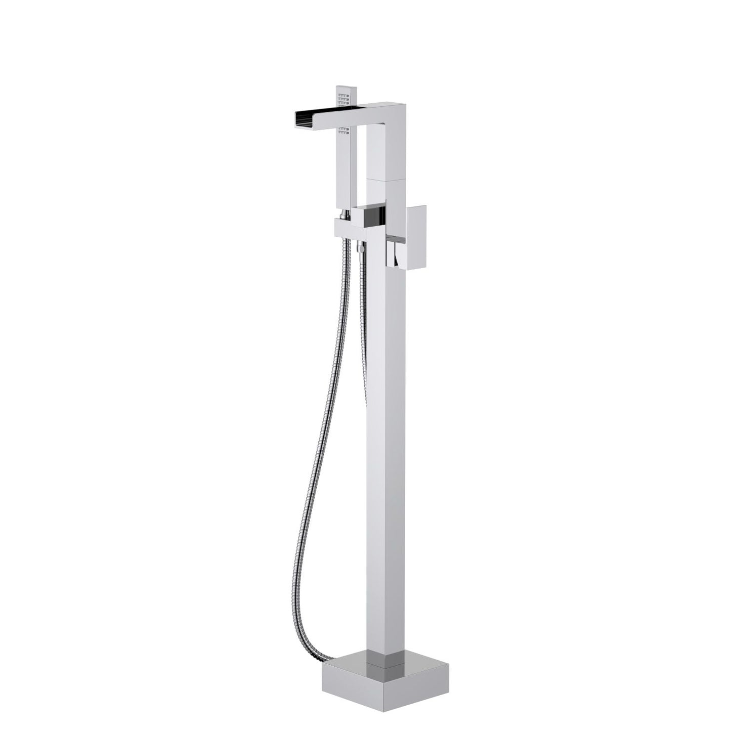 Cube Freestanding Tub Filler with Casting waterfall Spout TF0803051