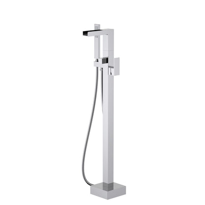 Cube Freestanding Tub Filler with Casting waterfall Spout TF0803051