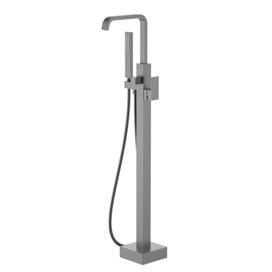 Cube Floor-Mounted Bathtub Faucet with High-Arc Square Spout TF0803061