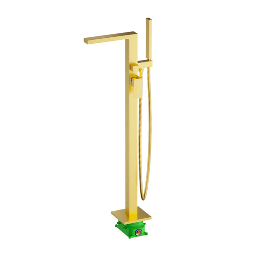 Cube Floor mounted tub faucet with concealed box installation TF0804013