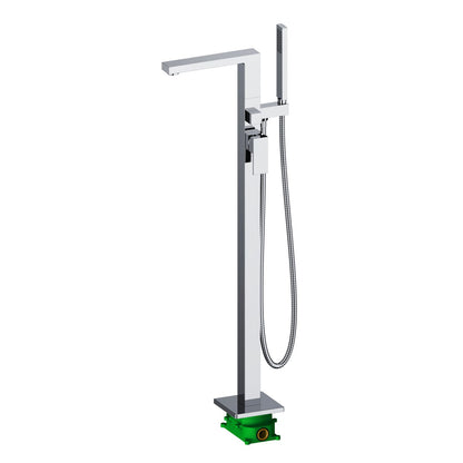 Cube Floor mounted tub faucet with concealed box installation TF0804013