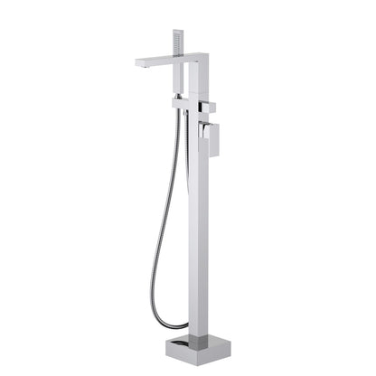 Cube Free standing tub filler with hand shower TF0804021