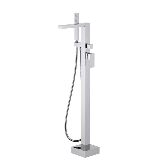 Cube Free standing tub filler with hand shower TF0804021