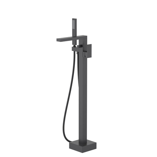 Aquavit Cube Freestanding Tub Faucet with Low Profile Brass Spout and Diverter TF0806011