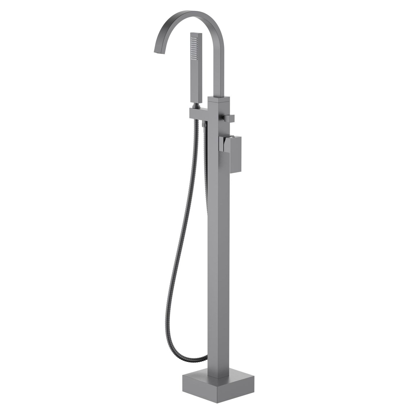 Aquavit Cube Freestanding Tub Faucet with high arc spout and Pull-Out Diverter TF0807021