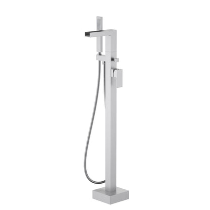 Aquavit Freestanding Tub Filler with Real Waterfall Spout and Hand Shower TF0807051