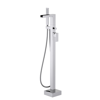 Aquavit Freestanding Tub Filler with Real Waterfall Spout and Hand Shower TF0807051