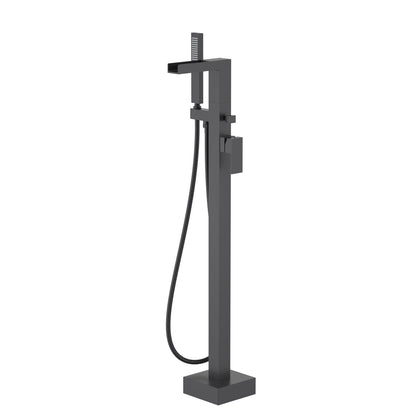 Aquavit Freestanding Tub Filler with Real Waterfall Spout and Hand Shower TF0807051
