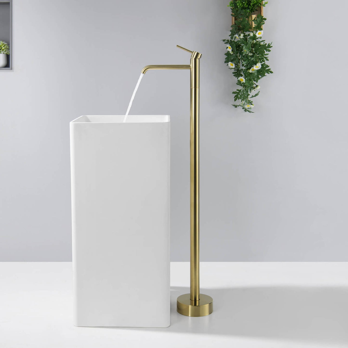 Circular Floor mounted Basin mixer TF0900011