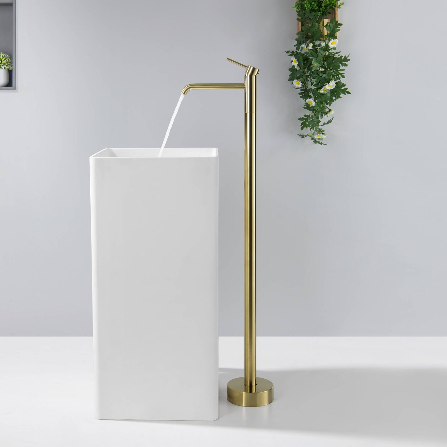 Circular Floor mounted Basin mixer TF0900011