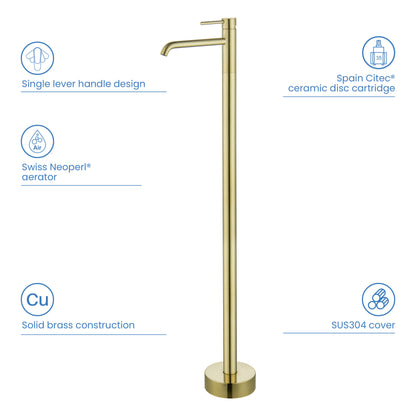 Circular Floor mounted Basin mixer TF0900011