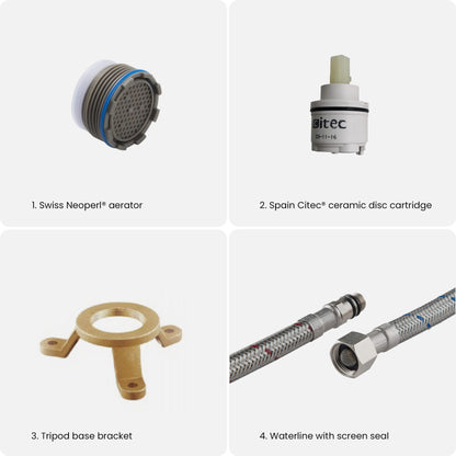 Circular Floor mounted Basin mixer TF0900011