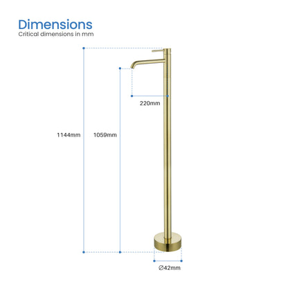 Circular Floor mounted Basin mixer TF0900011